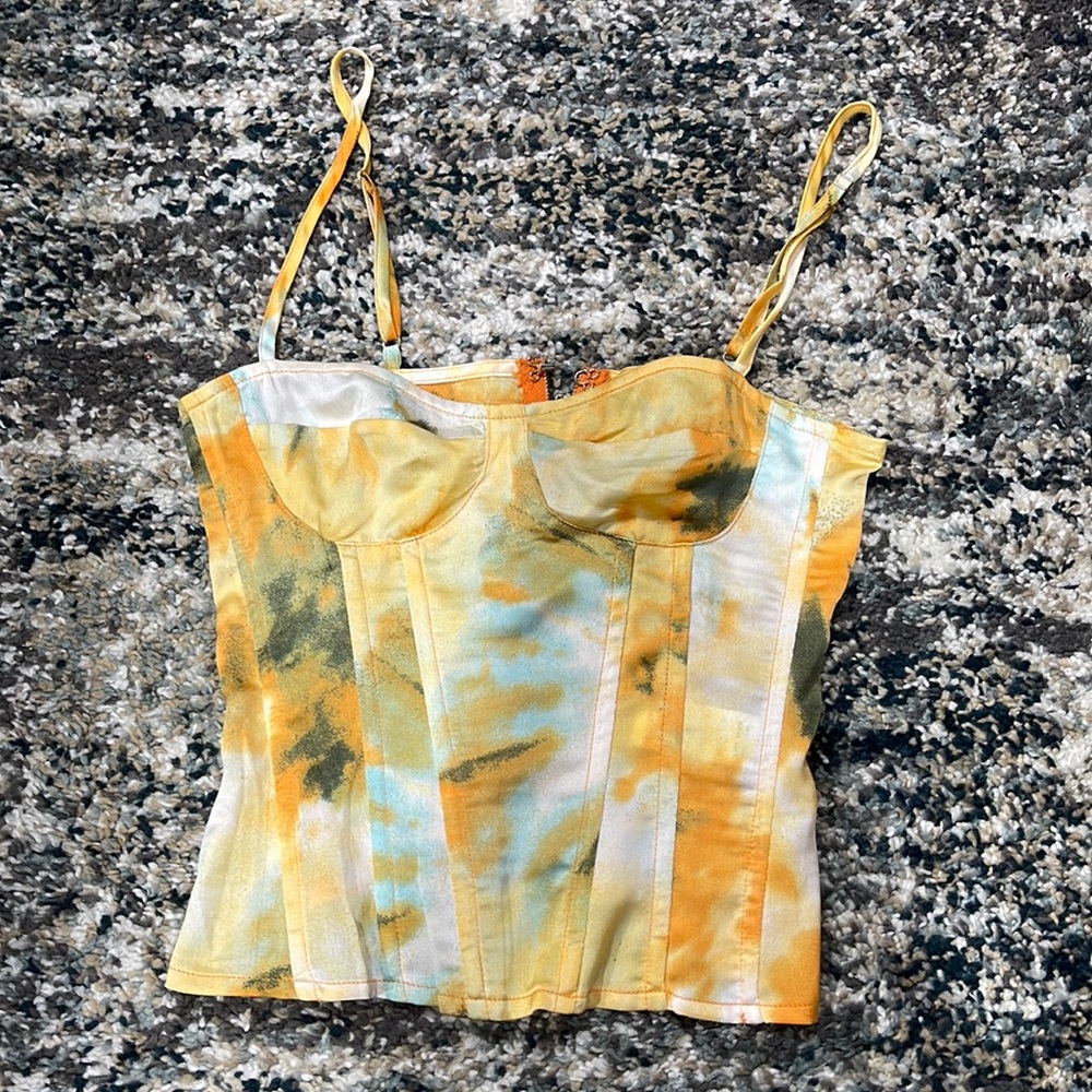 Orange PrettyLittleThing corset